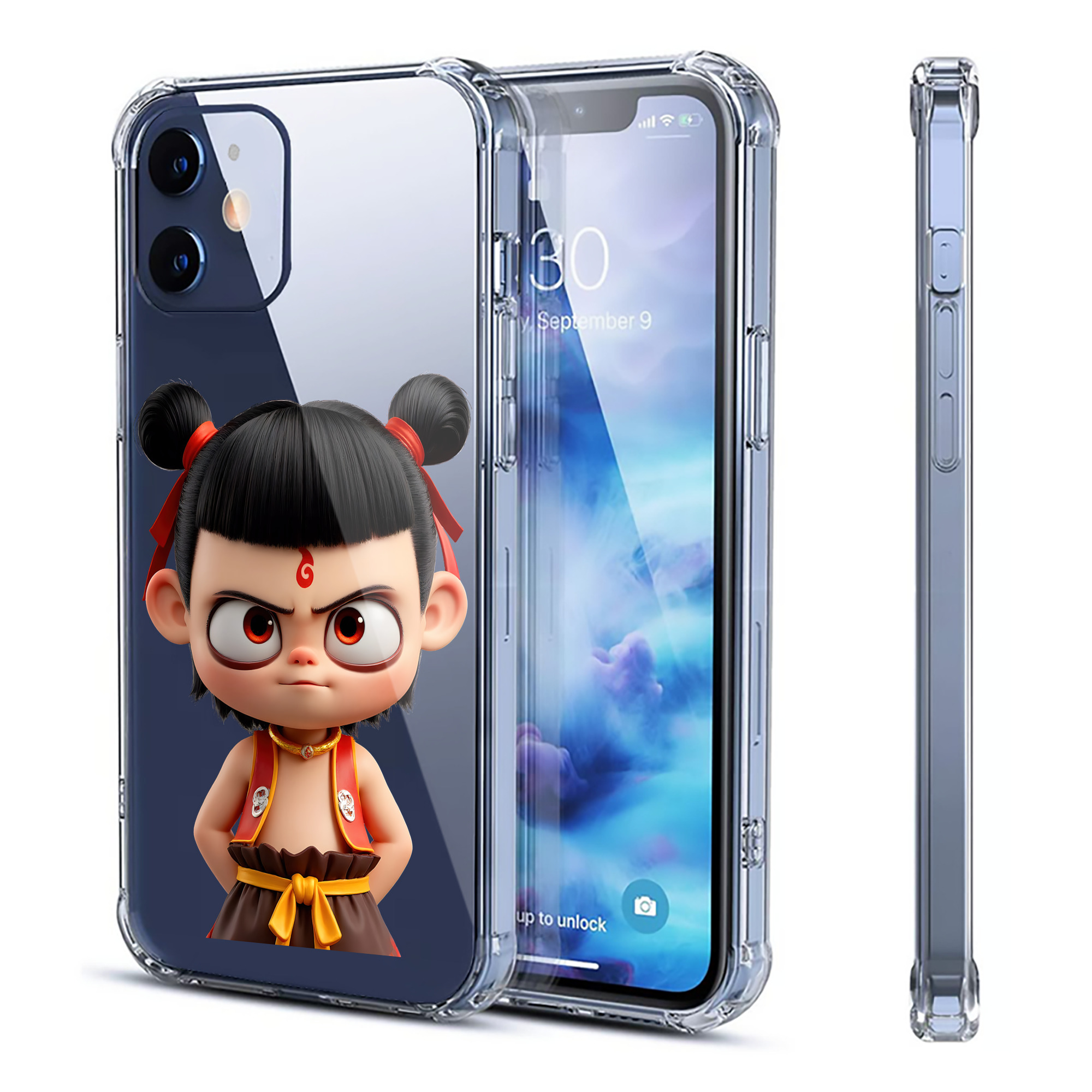 （画像用） Ne Zha 2 ナタ 魔童の大暴れ 【iPhone 12シリーズ対応】透明スマホケース（クリアソフトケース）
